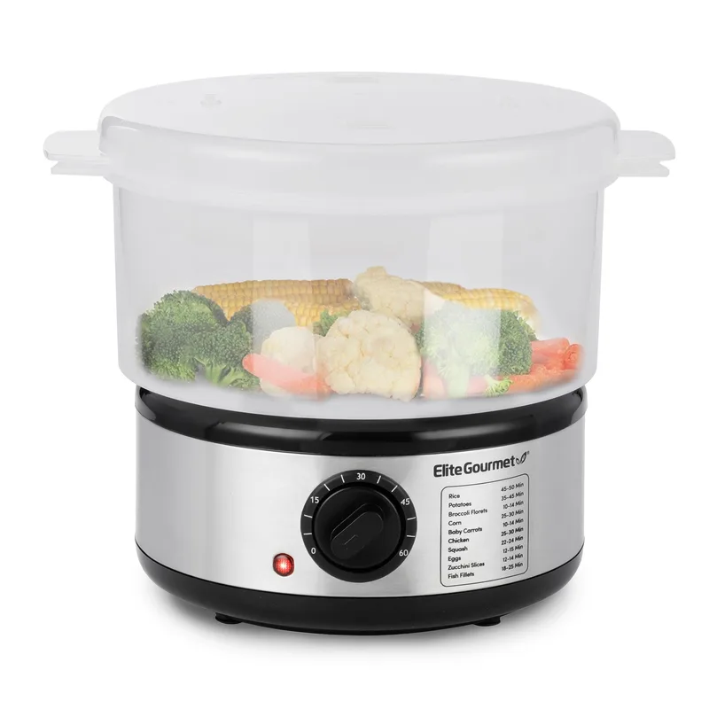 Elite 2.5Qt 1-Tier Compact Stainless Steel Food Steamer