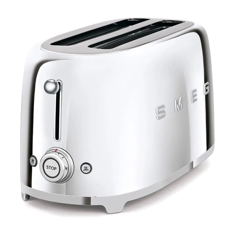 Smeg 50's Retro Style 2 Slot 4 Slice Chrome Toaster