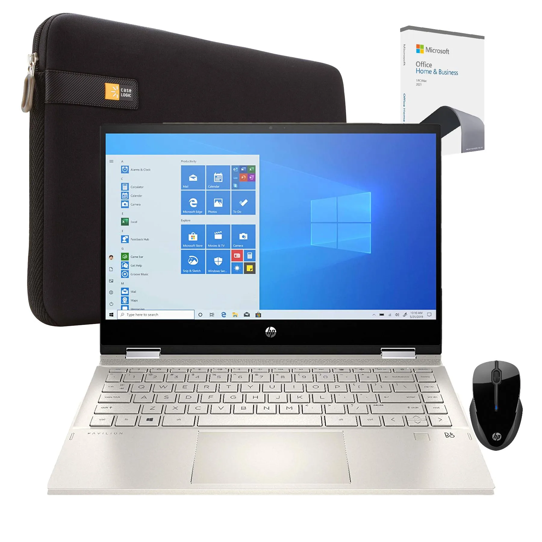 Hewlett Packard 14" Pavilion X360 Includes Carrying Case And Mouse, Microsoft Office 2021