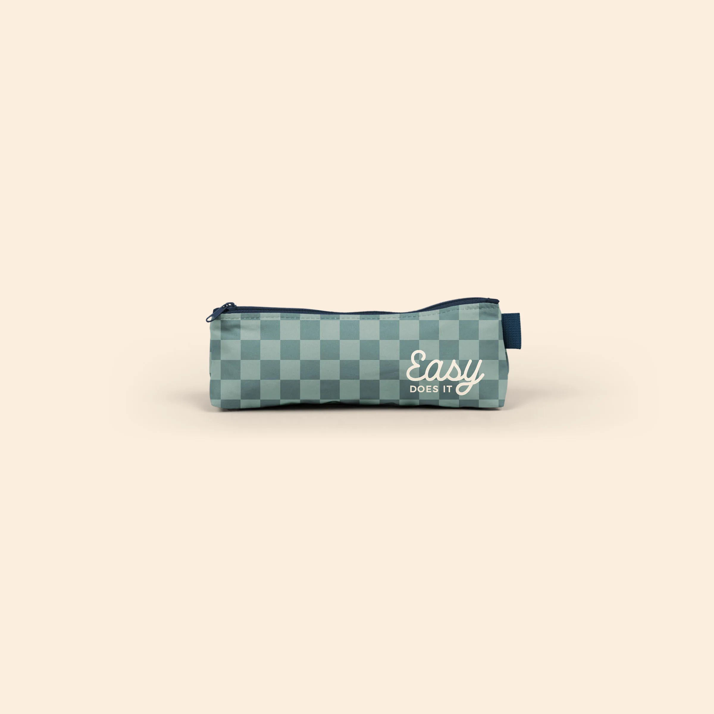 Ikat Checkerboard Blue Blank Front