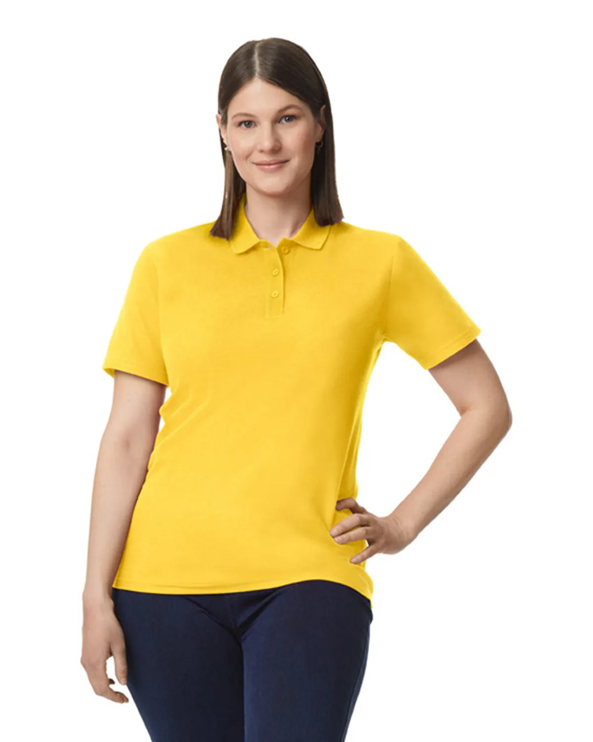 Gildan Ladies' Softstyle Double Pique Polo view 3