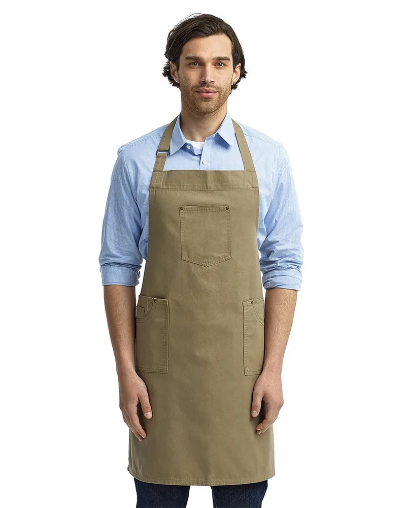 Artisan Collection by Reprime® Unisex Cotton Chino Bib Apron view 2