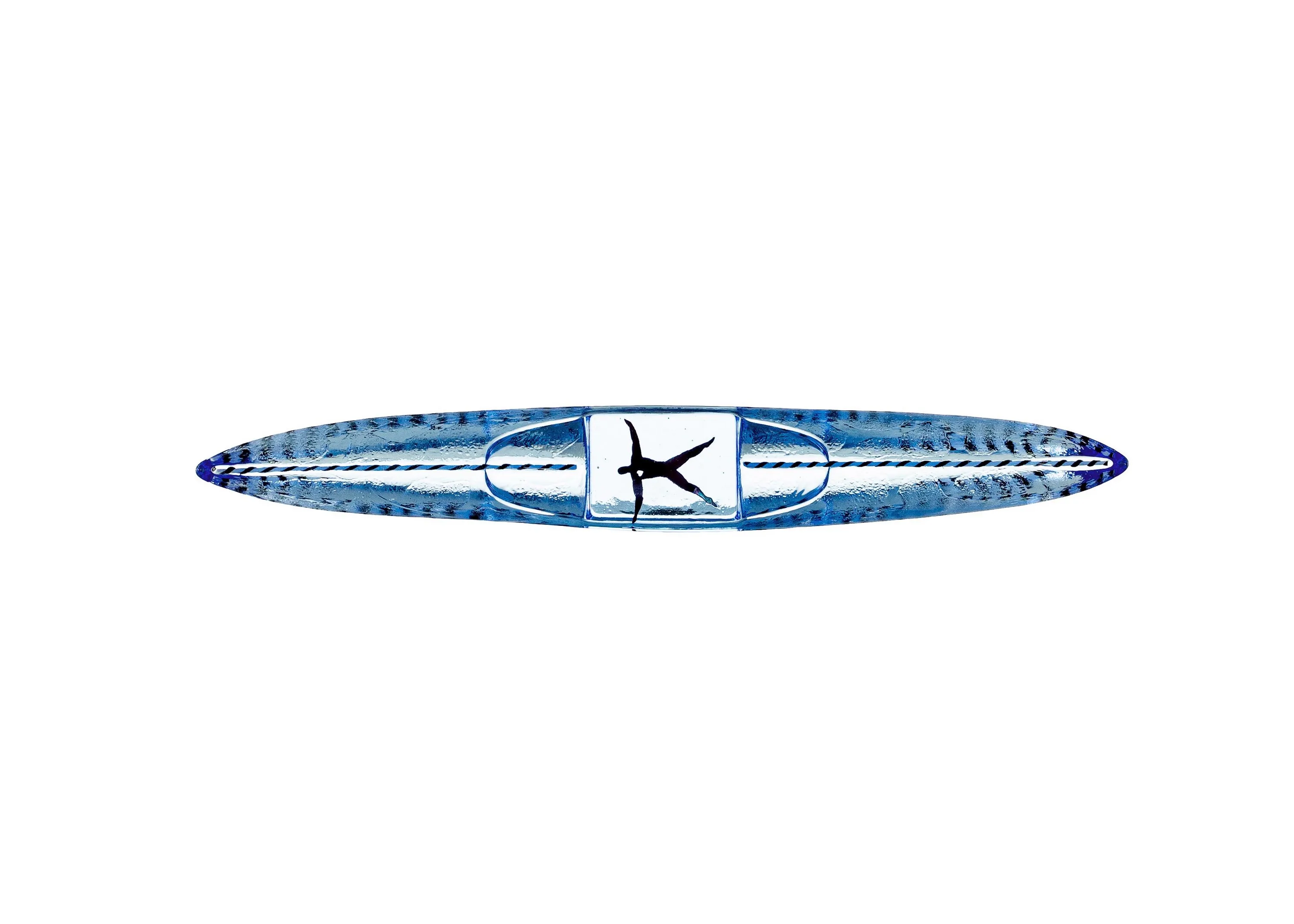 Kosta Boda Drifter Blue Boat By Bertil Vallien Artist Collection