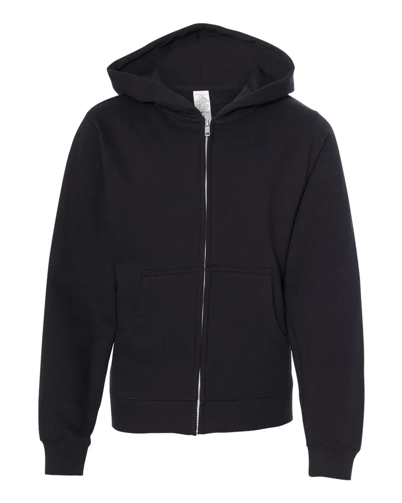 Independent Trading Co.® Youth Midweight Full-Zip Hooded Sweatshirt view 4