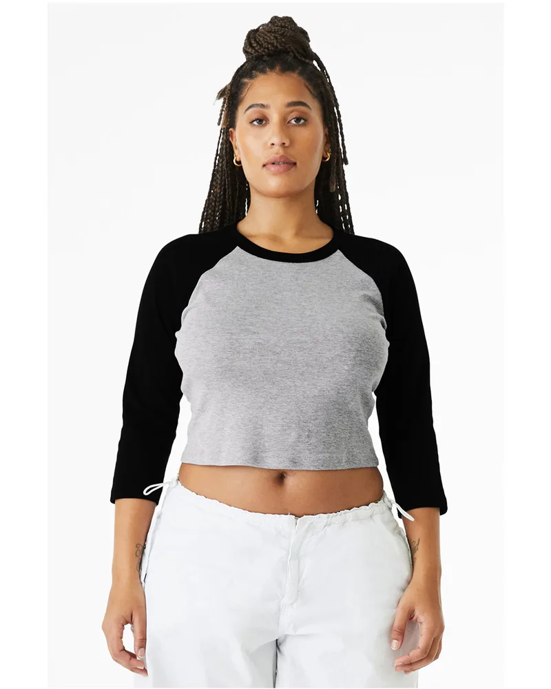 Bella+Canvas® Ladies' Micro Ribbed Three-Quarter Raglan Baby T-Shirt