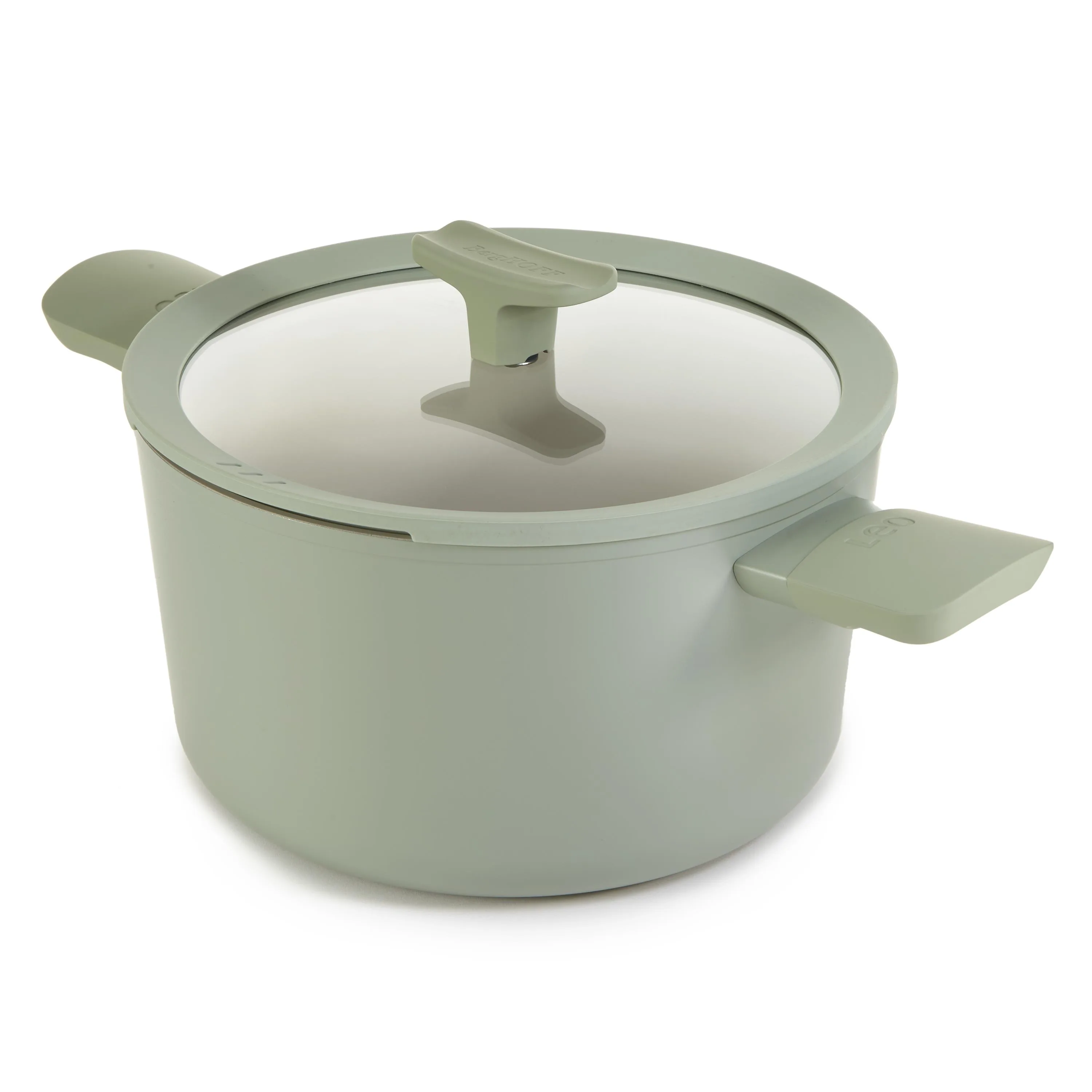 BergHoff Leo Balance 10" Alum Ns 5.8Qt Covered Stock Pot, Sage