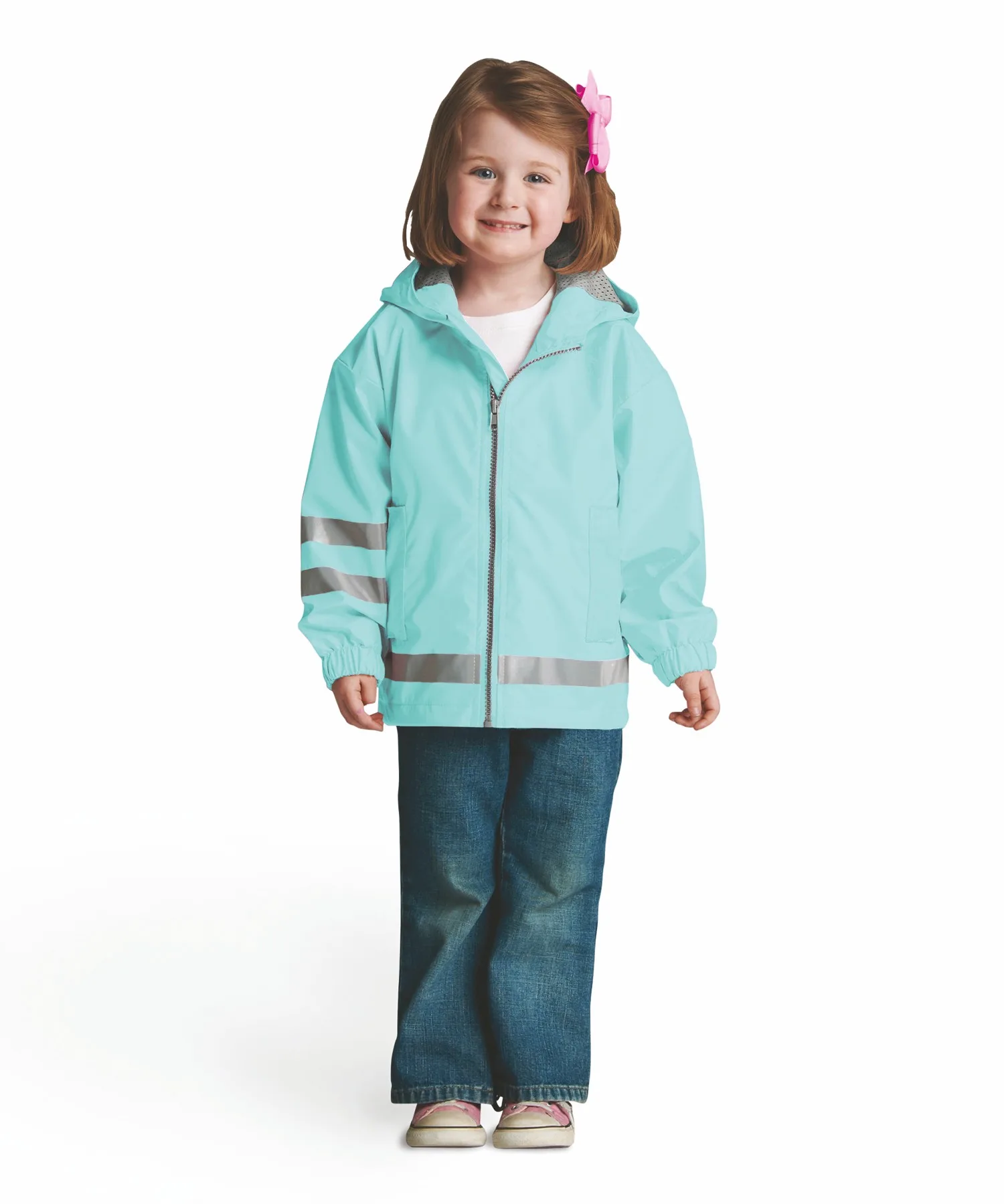 Aqua Blue/Reflective Silver Blank Front