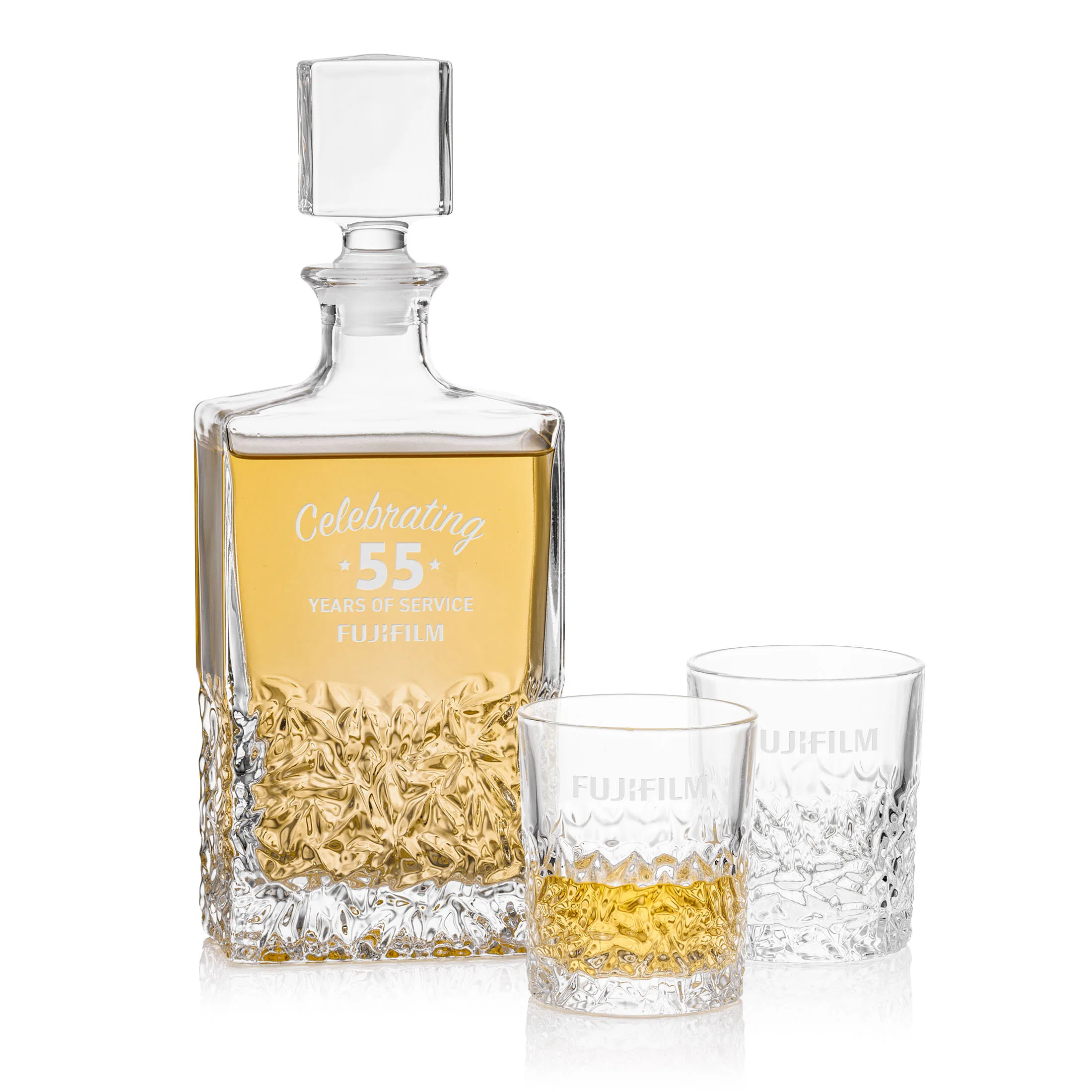 Decanter Set, Deep Etch, Decanter & 2 OTR