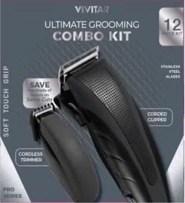 Vivitar® Black Ultimate Grooming 12-Pc Combo Kit