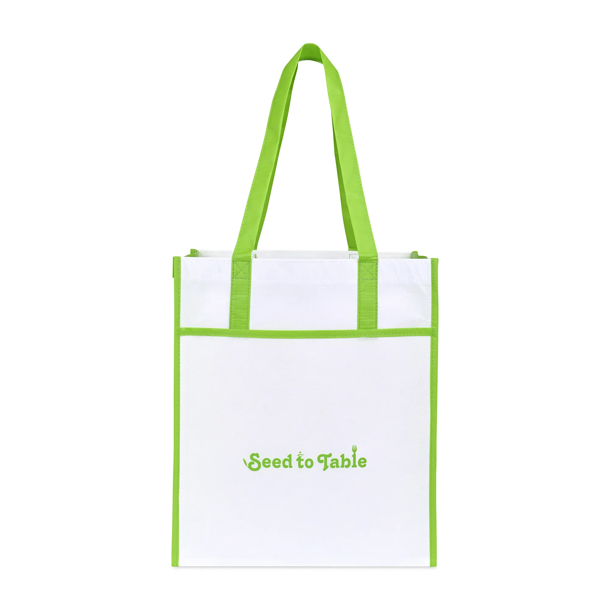 Harlow Laminated Recycled Shopper - Lime Green