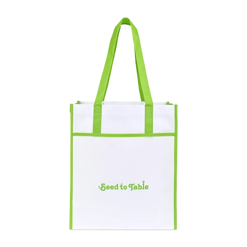 Harlow Laminated Recycled Shopper - Lime Green