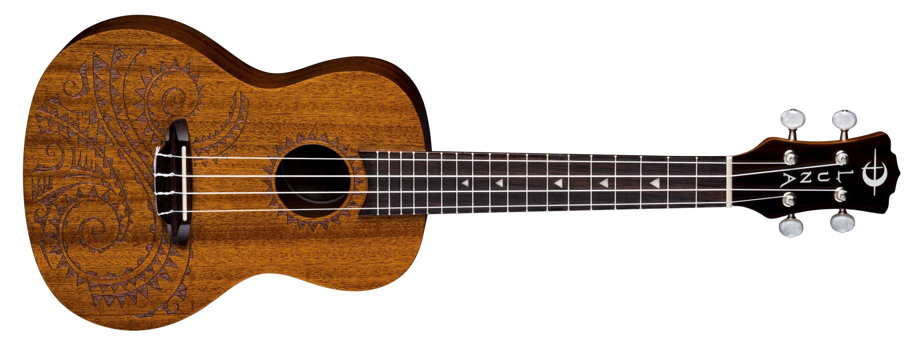 Luna Uke Tattoo Concert Mahogany Ukulele w/Gig Bag