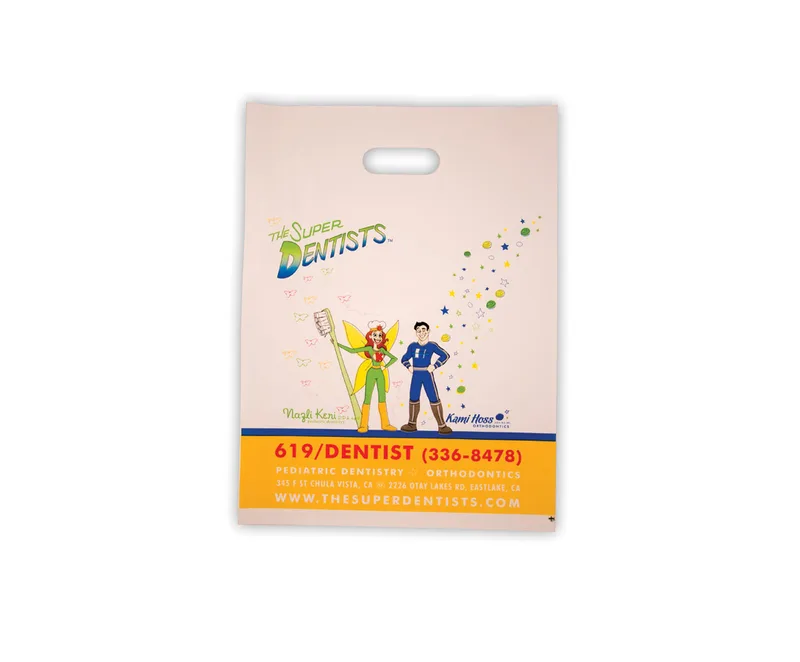 Plastic Merchandise Bag - (12"x15"x3") view 2