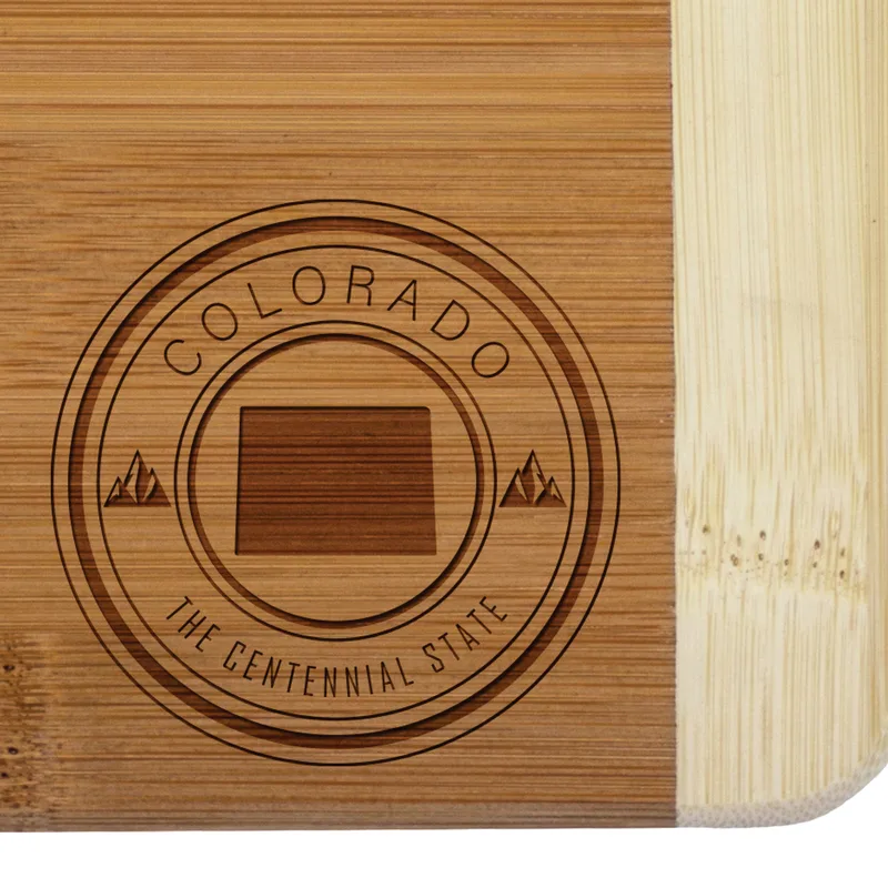 Colorado State Stamp 2-Tone Bar Board view 2