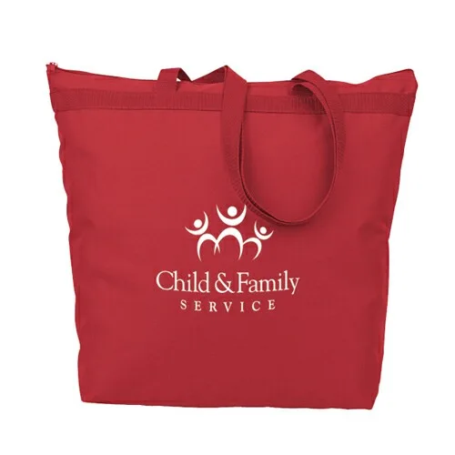 Large Zippered Tote Bags