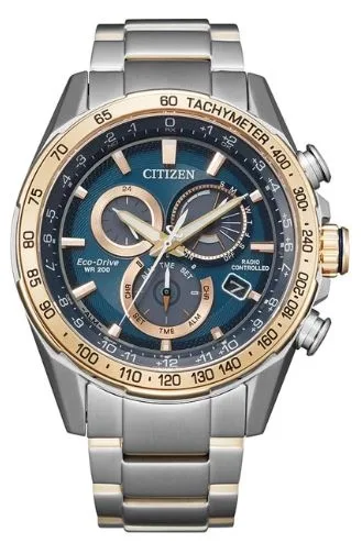 Citizen® Men's Eco-Drive® PCAT Two-Tone Rose Gold-Tone Stainless Steel Watch