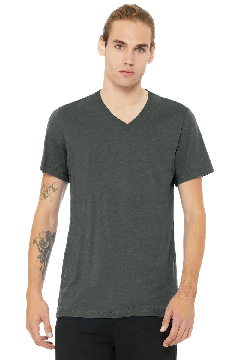 BELLA+CANVAS® Unisex Heather CVC V-Neck Tee view 4