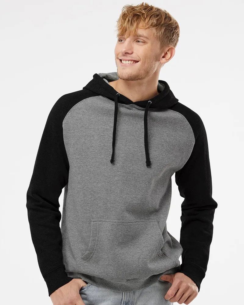 Independent Trading Co.® Unisex Raglan Hooded Sweatshirt view 2