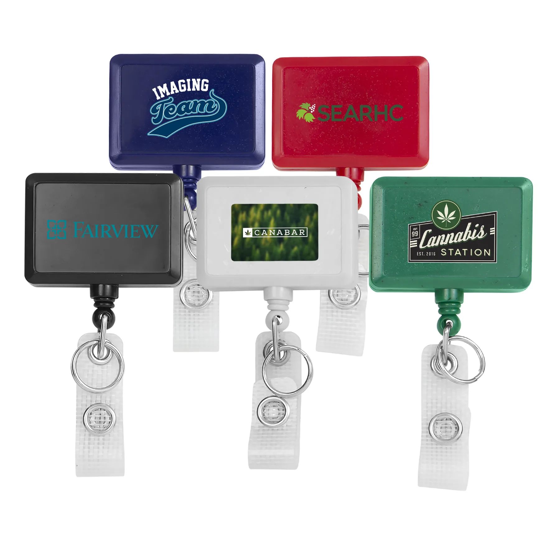 Hemp Jumbo Rectangle Retractable Badge Reel