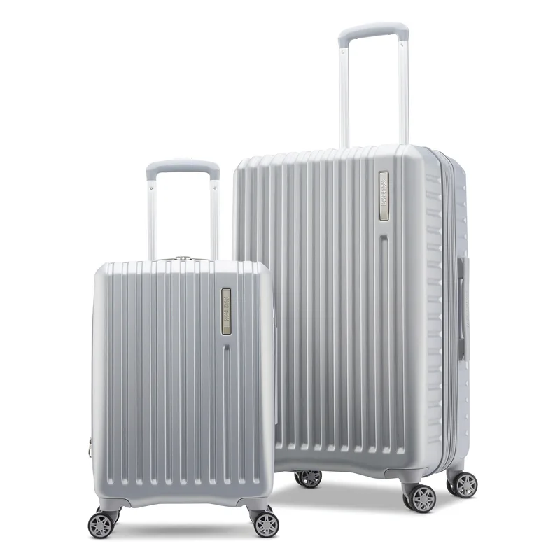 American Tourister Color Spin 2Pc Hardside Set Silver Luggage