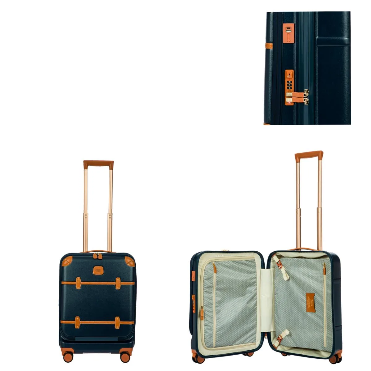 Bric's Bellagio 21" Business Carry On Spinner Luggage - Blue