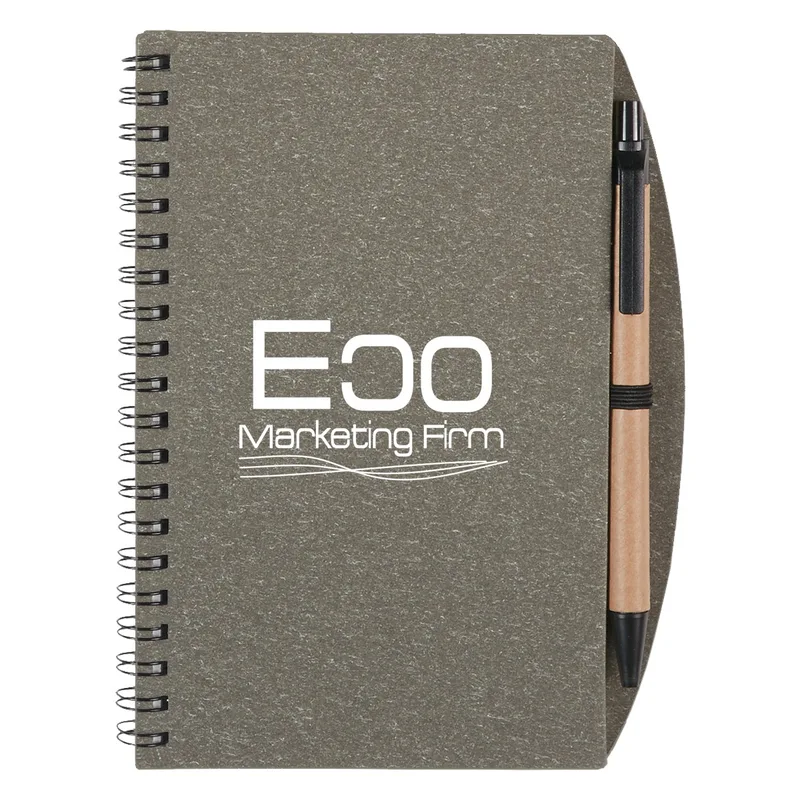 5" X 7" Eco-inspired Spiral Notebook & Pen view 2