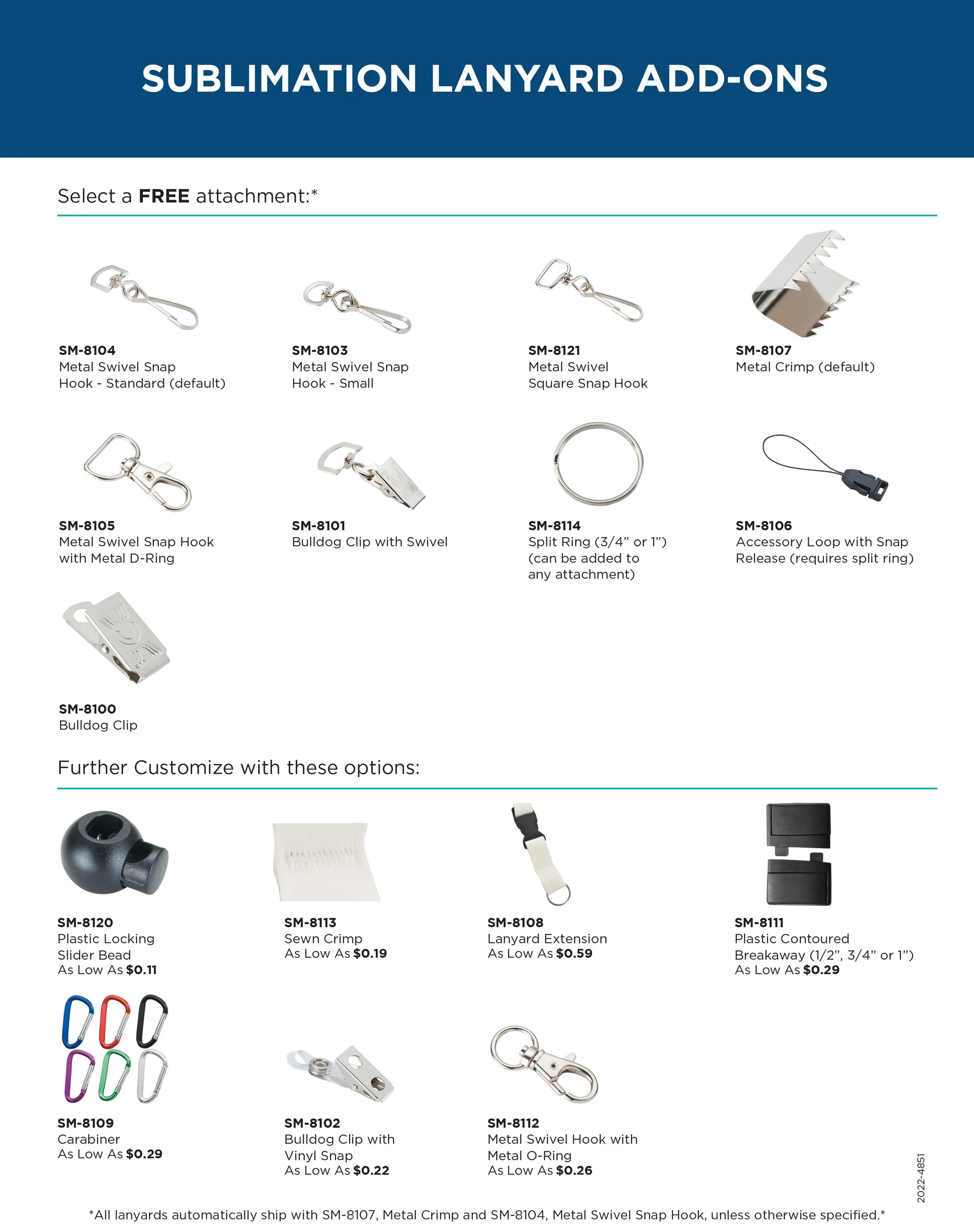 Full Color 1'' Lanyard w/ Hook