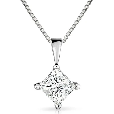 Jilco Inc Princess Cut Diamond Necklace - 0.75 Ct