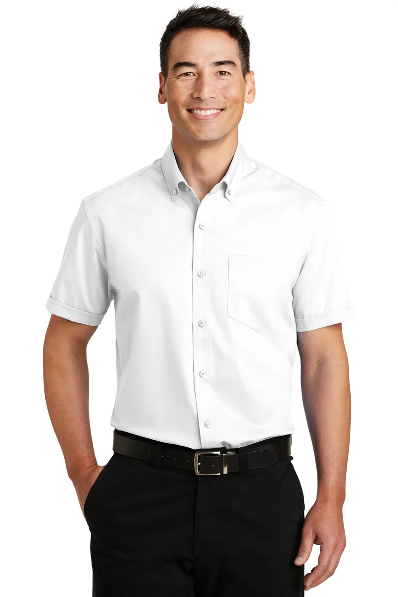 Port Authority® Short Sleeve SuperPro™ Twill Shirt. view 7