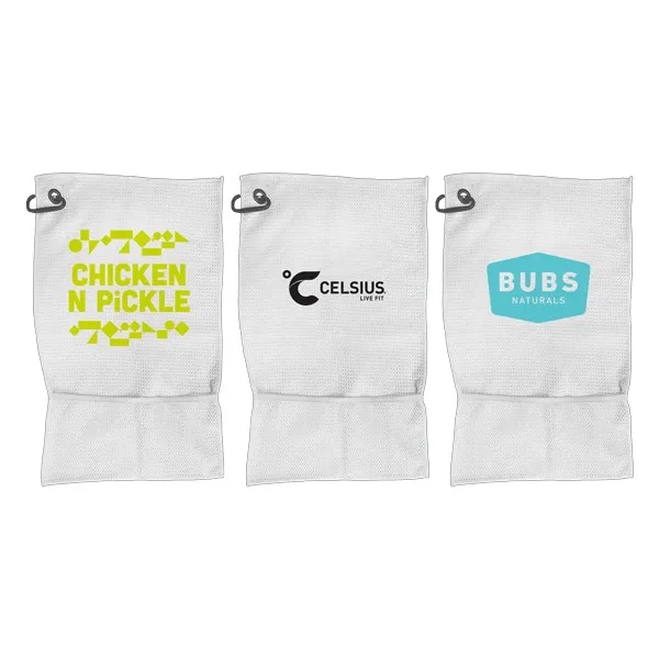 Pickle Pocket Waffle Towel with Black Corner Hook