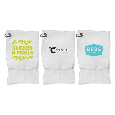 Pickle Pocket Waffle Towel with Black Corner Hook