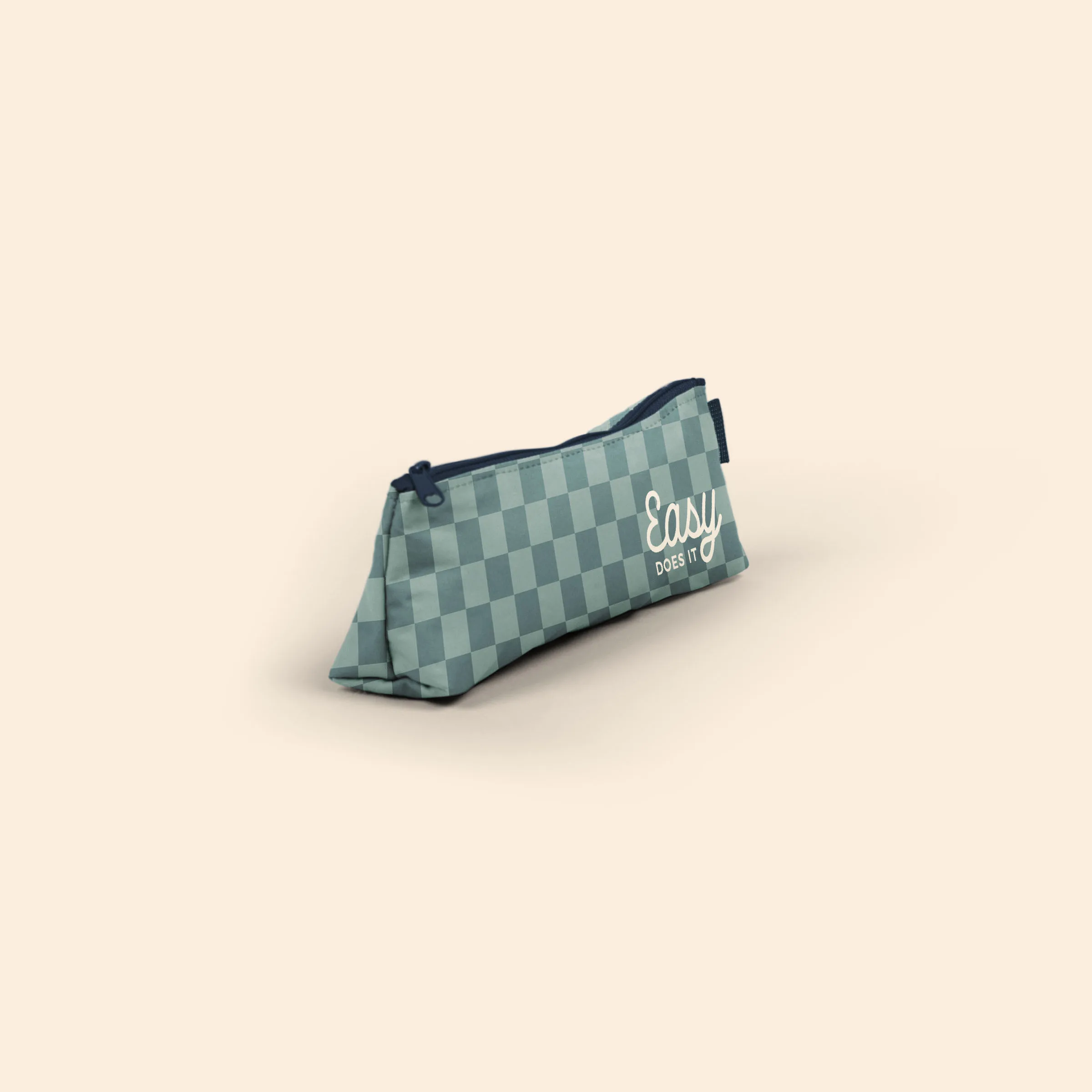 Ikat Checkerboard Blue Blank Angle