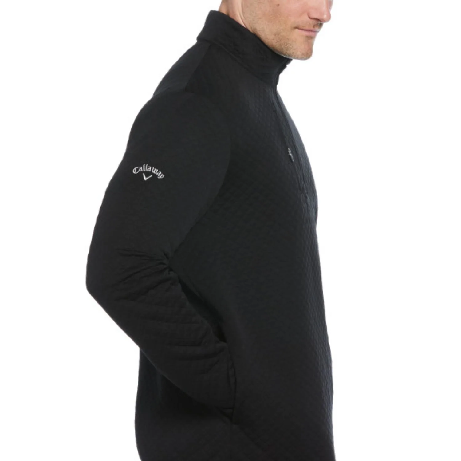 Callaway® Diamond Quilted Fleece Men's 1/4-Zip Pullover view 3