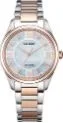Citizen® Ladies' Arezzo Eco-Drive® Two-Tone Pink Gold-Tone Watch