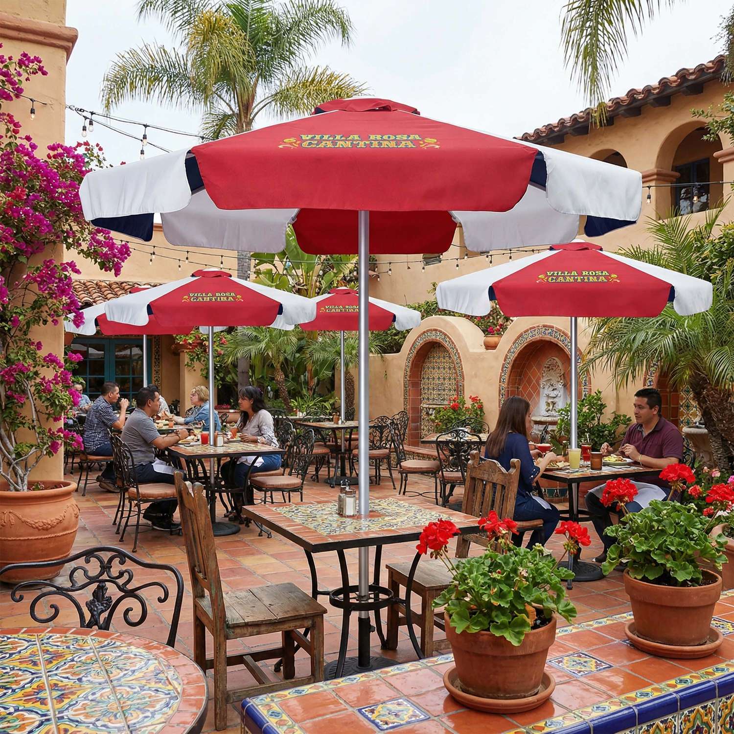 7' Market Umbrella Kit With Valance (1 Imprint) view 4