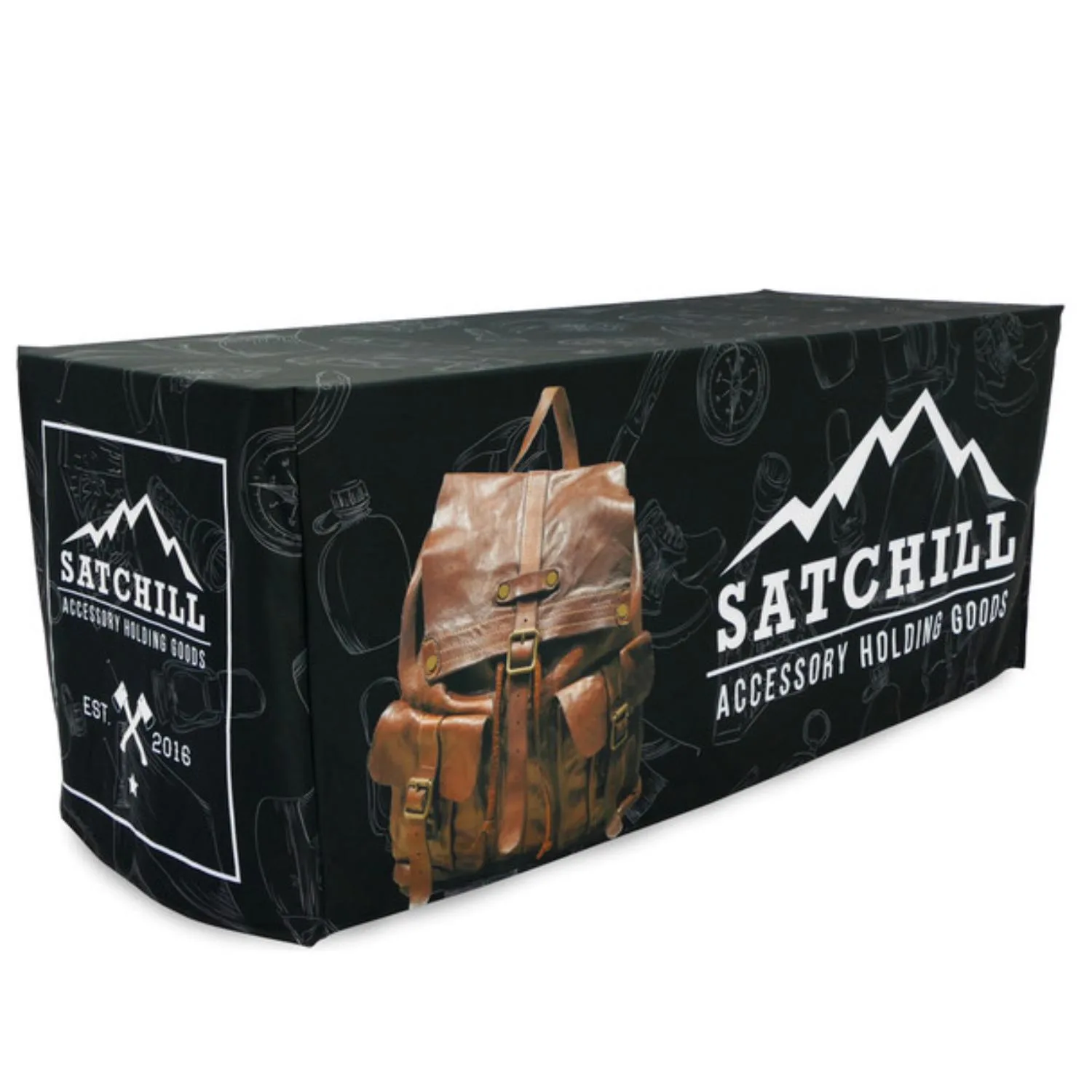 Premium 4' Throw Dye Sublimated Fitted Table Cloth