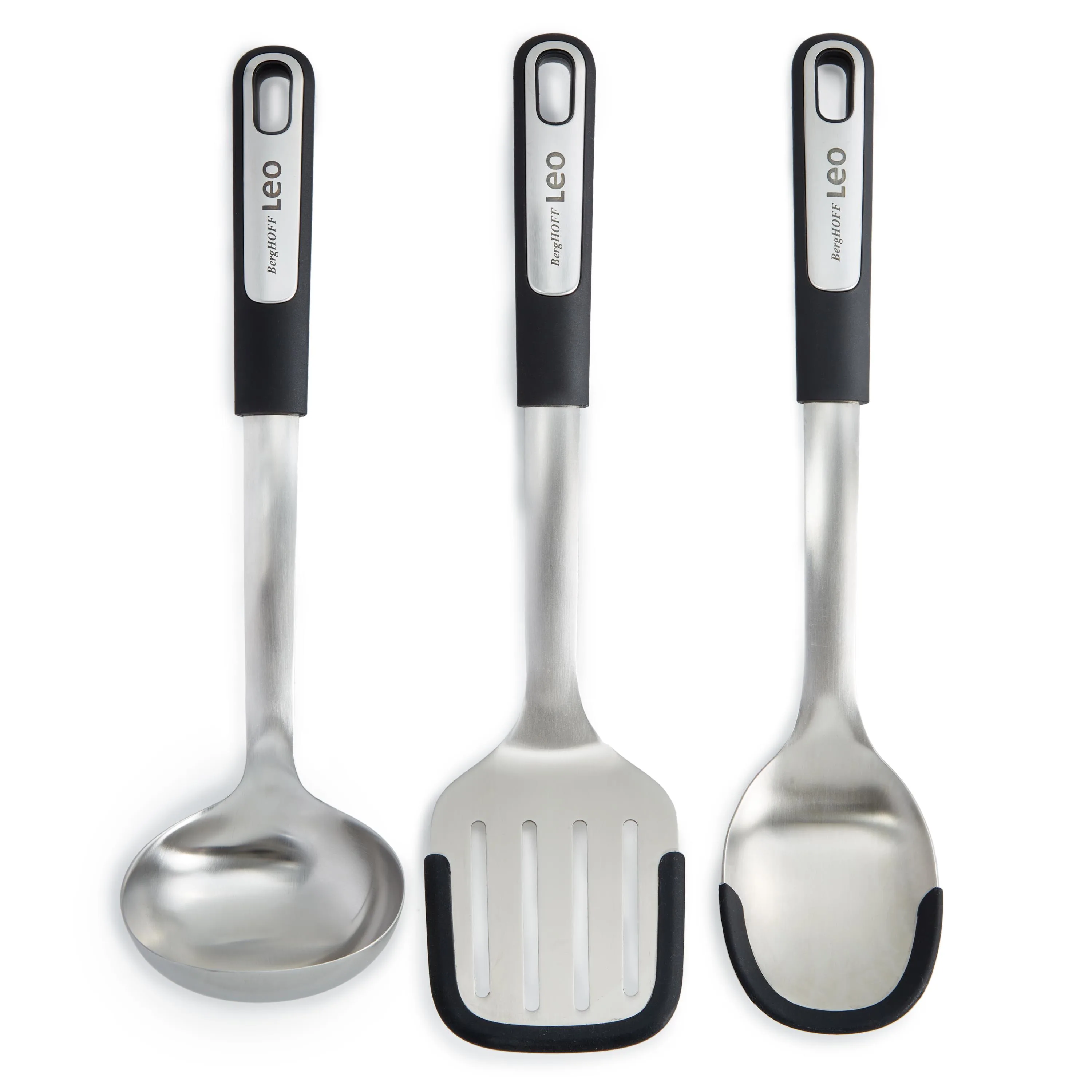 BergHoff Leo Graphite 3Pc Recycled Ss & Pp Utensil Set