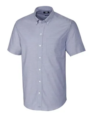 Cutter & Buck Stretch Oxford Mens Big and Tall Short Sleeve Dress Shirt view 3