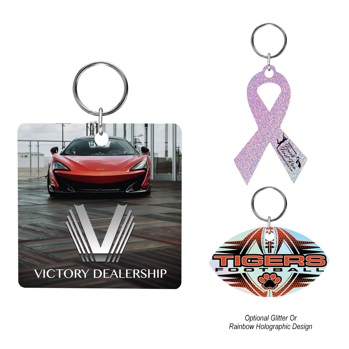 Acrylic Key Tag - Custom Shape 4" view 2