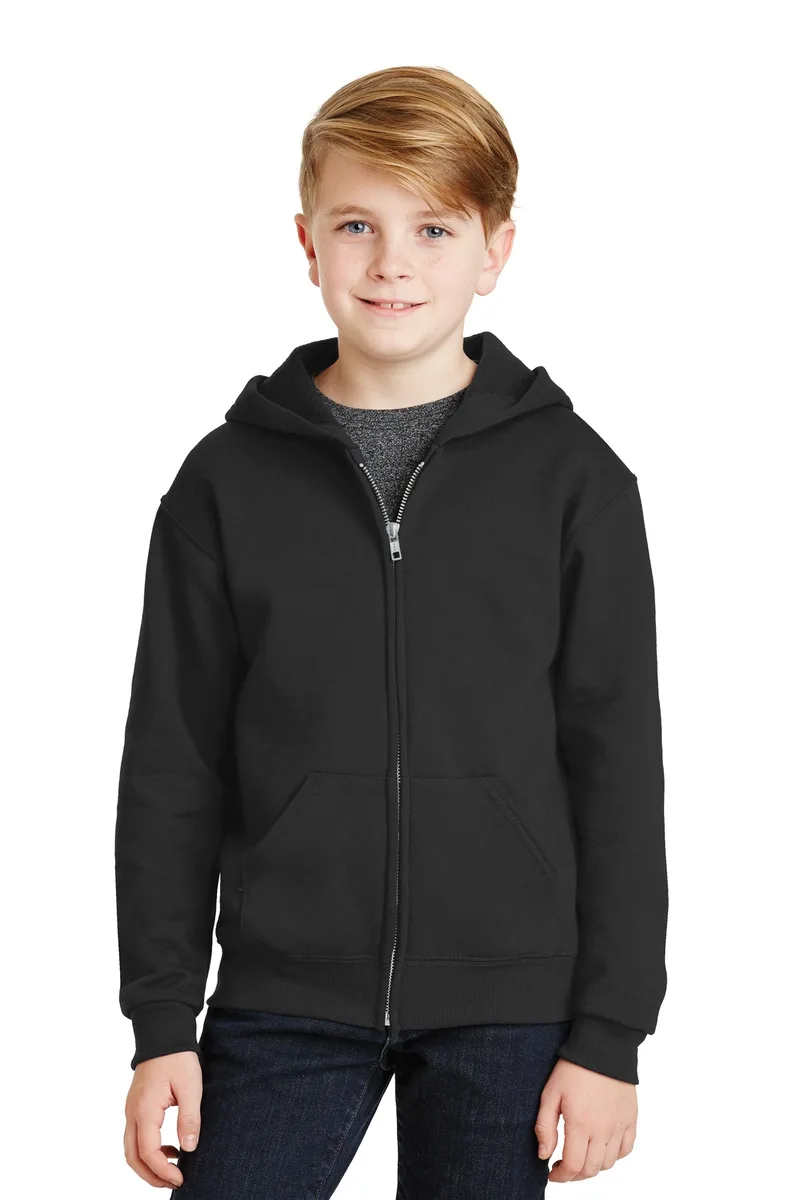 Jerzees® - Youth NuBlend® Full-Zip Hooded Sweatshirt.