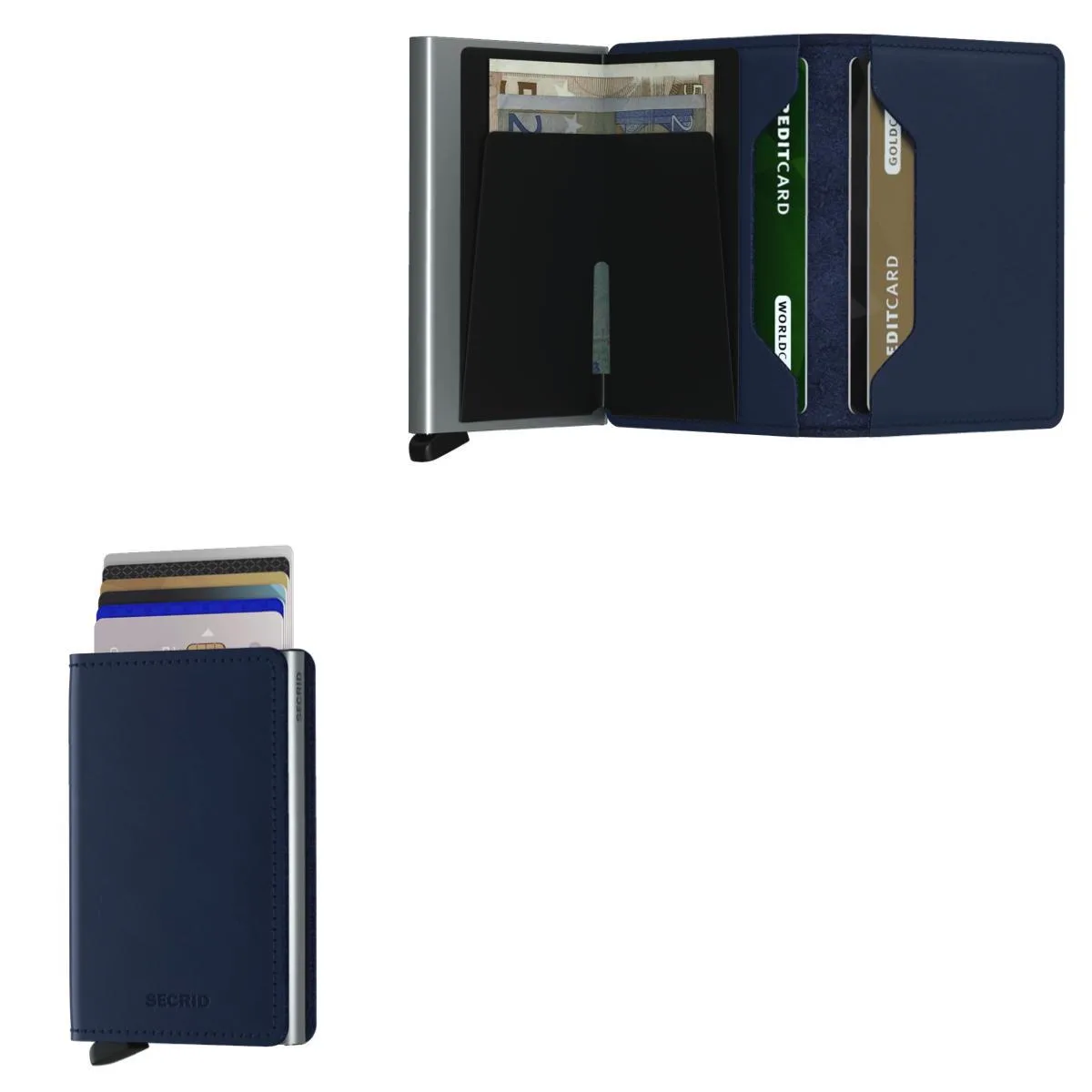 Secrid Slimwallet Original Leather - Navy Blue