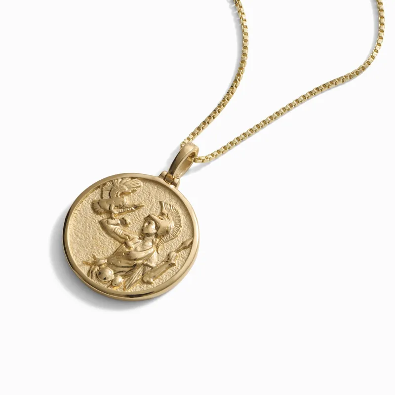 Jilco Inc Athena Coin Necklace - Yellow Gold