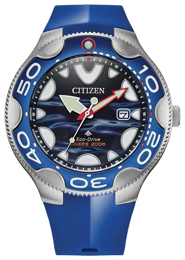 Citizen Watch Men's Promaster Orca Polyurethane Strap Watch Blue Dial