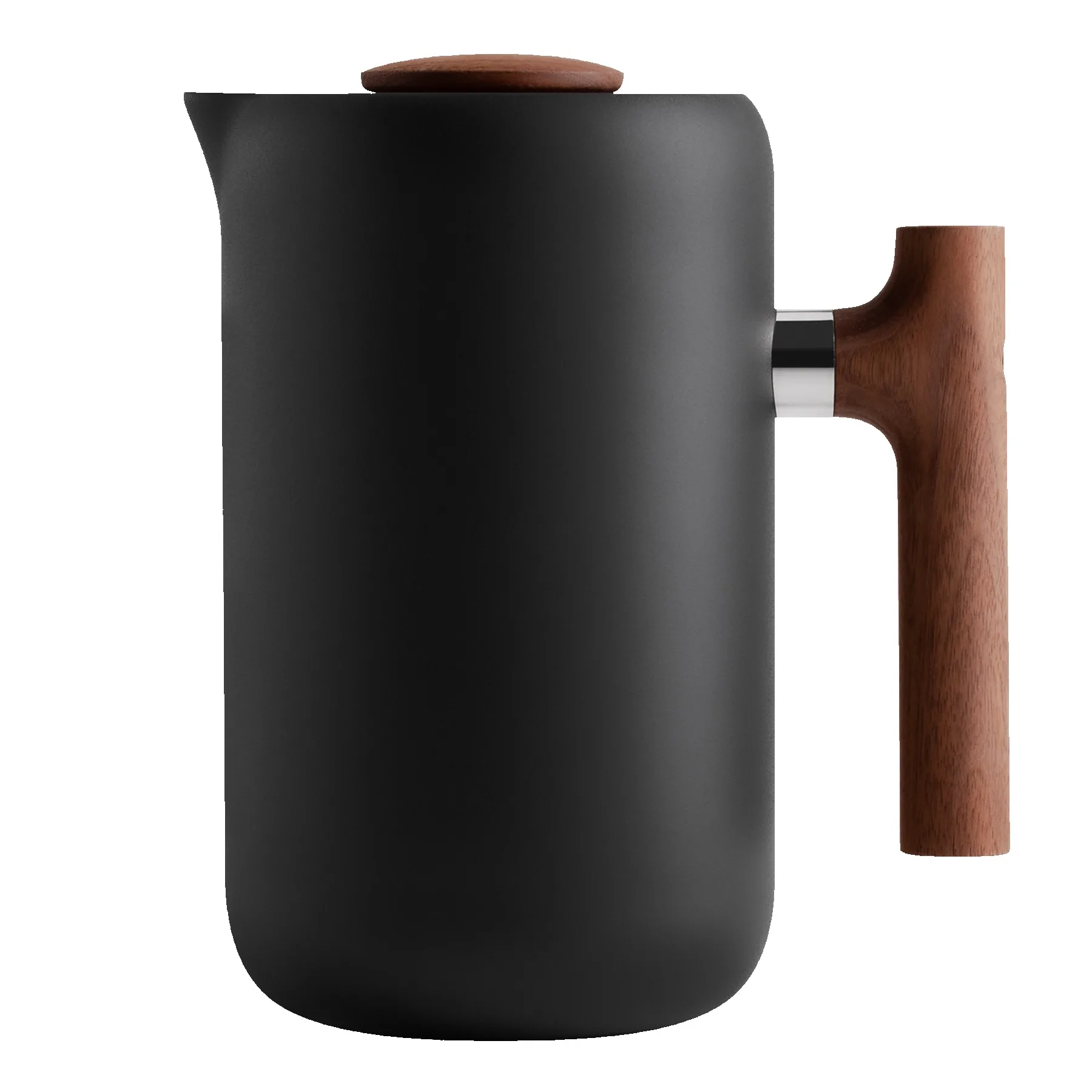 Fellow Clara French Press - Matte Black/Walnut