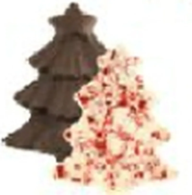 1 1/2 Oz. Peppermint Bark Individually Wrapped Shape Candy