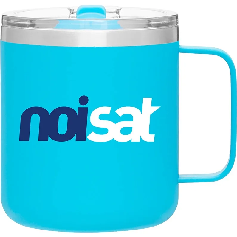 12 oz Camper Travel Mug (Matte Aqua)
