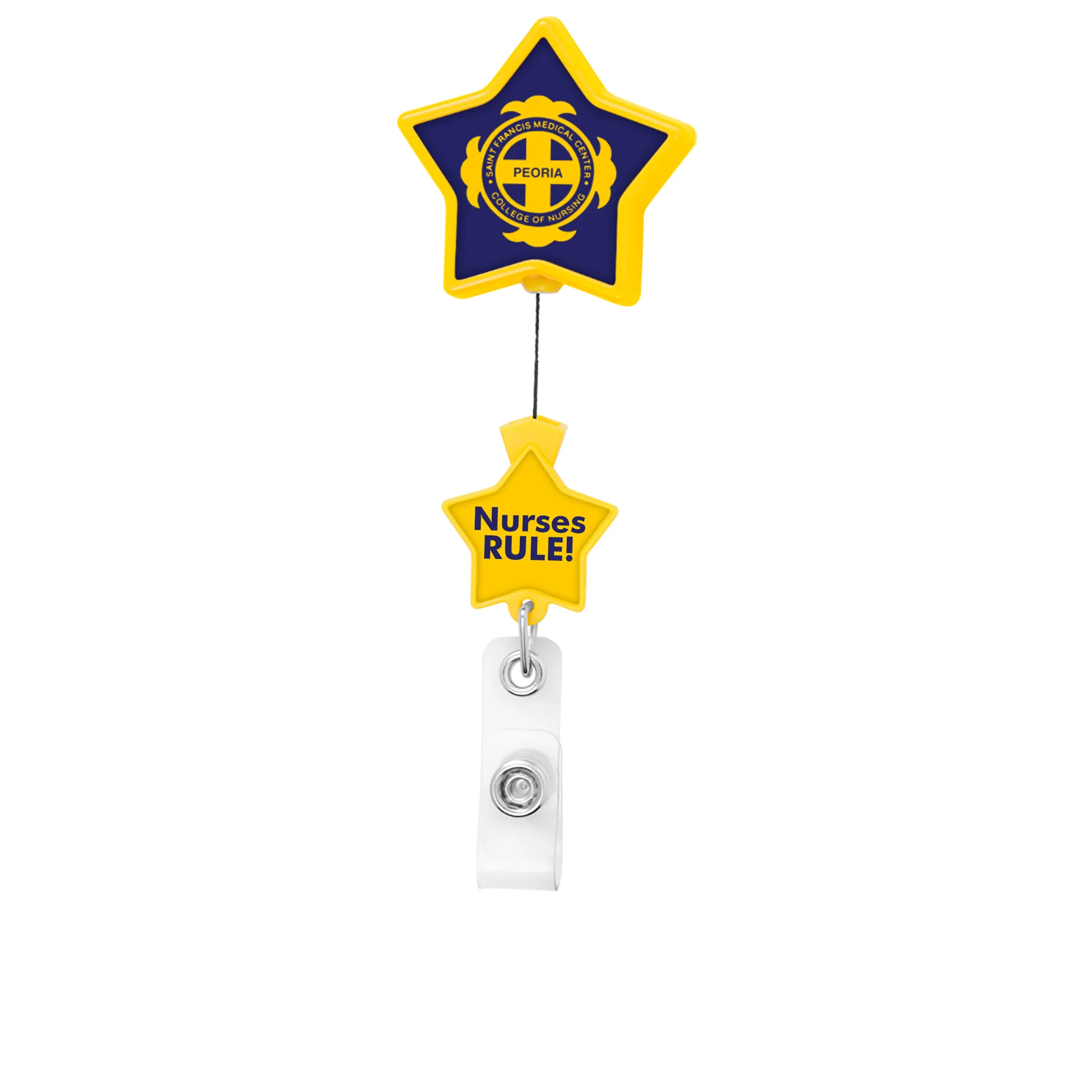 Double Up Star Retractable Badge Reel view 6