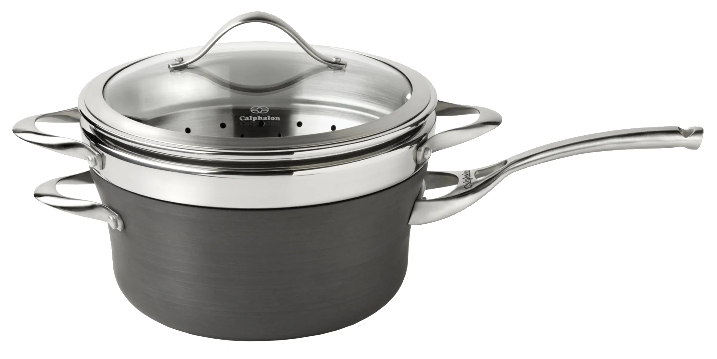 Calphalon Calphalon Contemporary Nonstick 4.5 Qt Sauce Pan With Steamer Insert And Cover