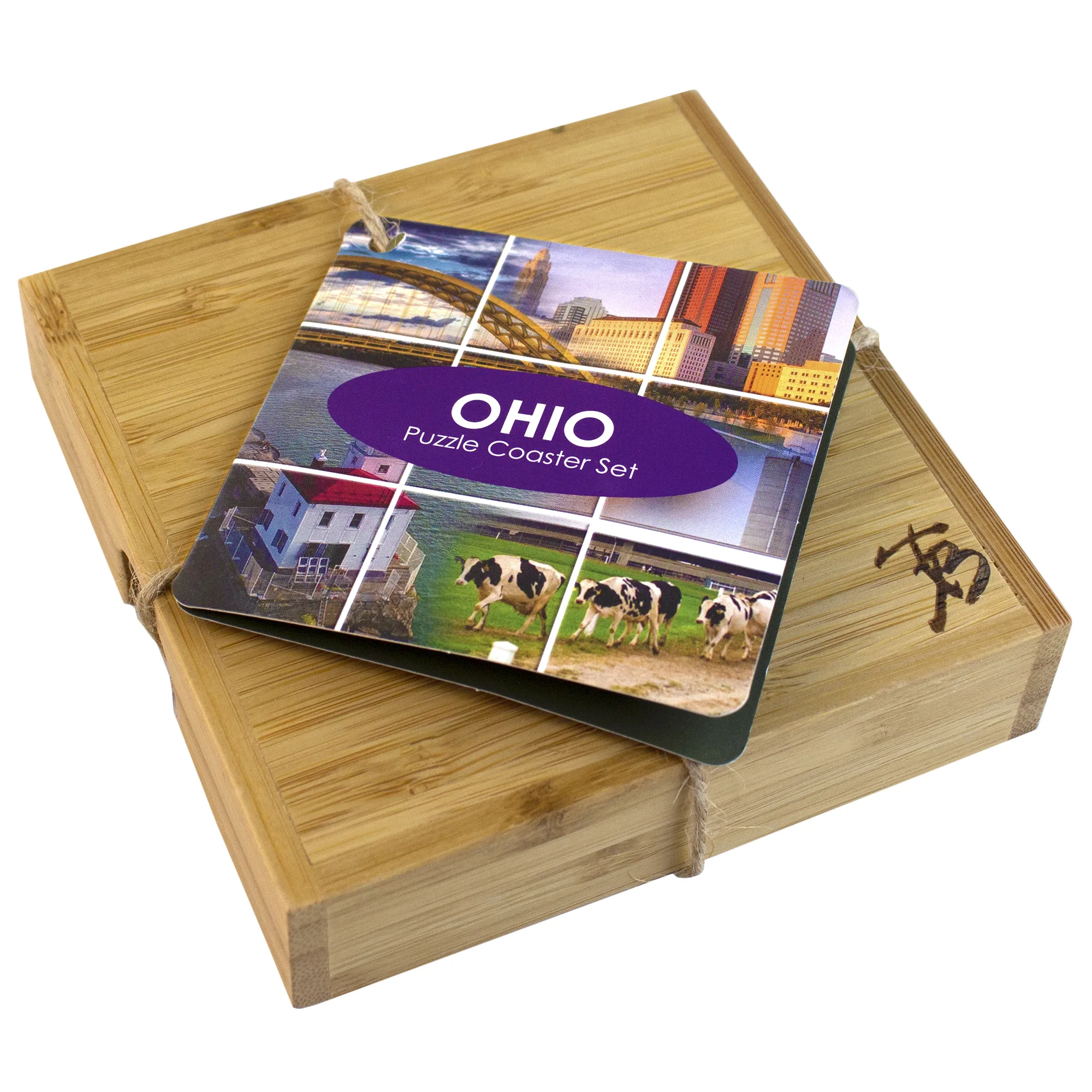 Ohio Puzzle Coaster Set view 6