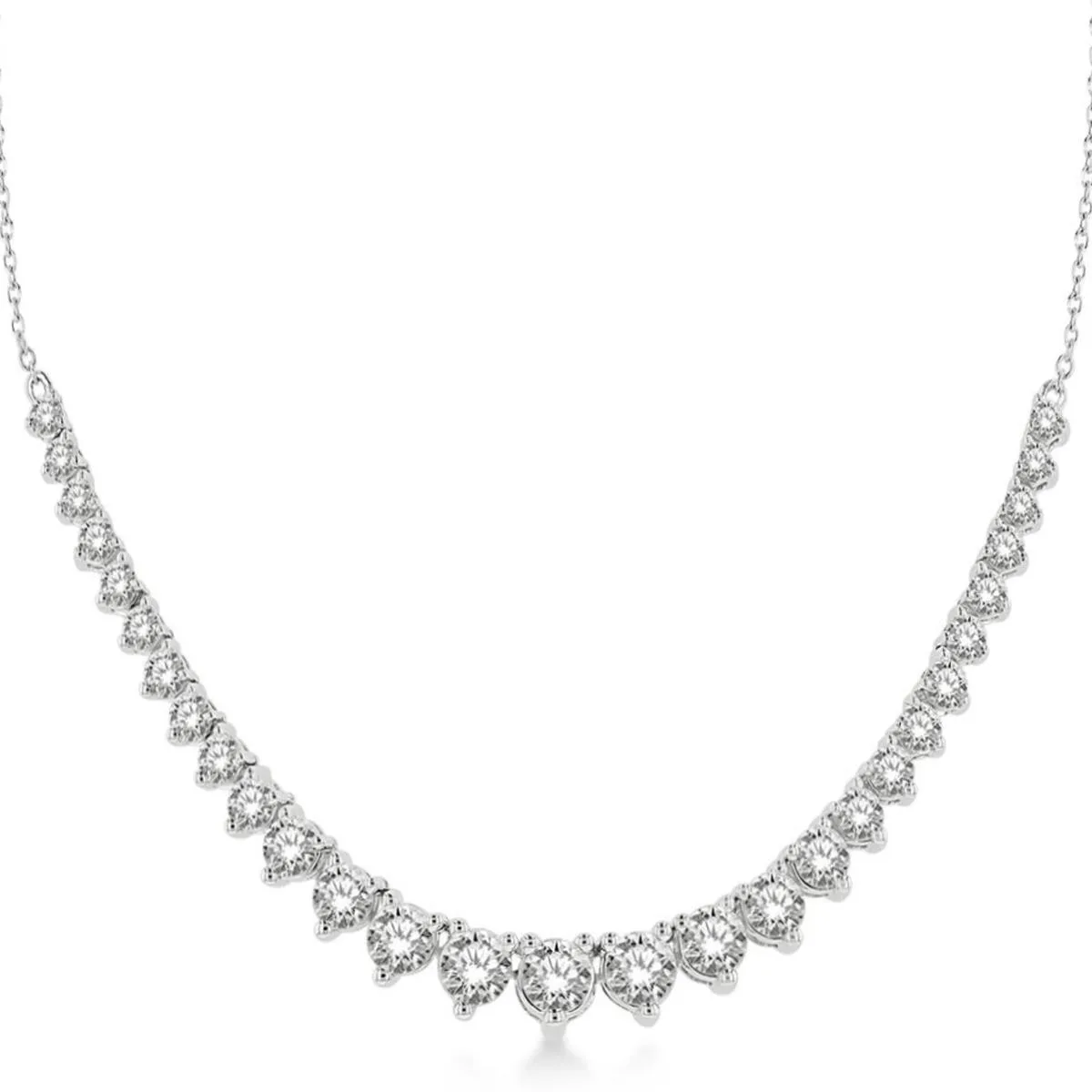 Jilco Inc Round Diamond Necklace - White Gold